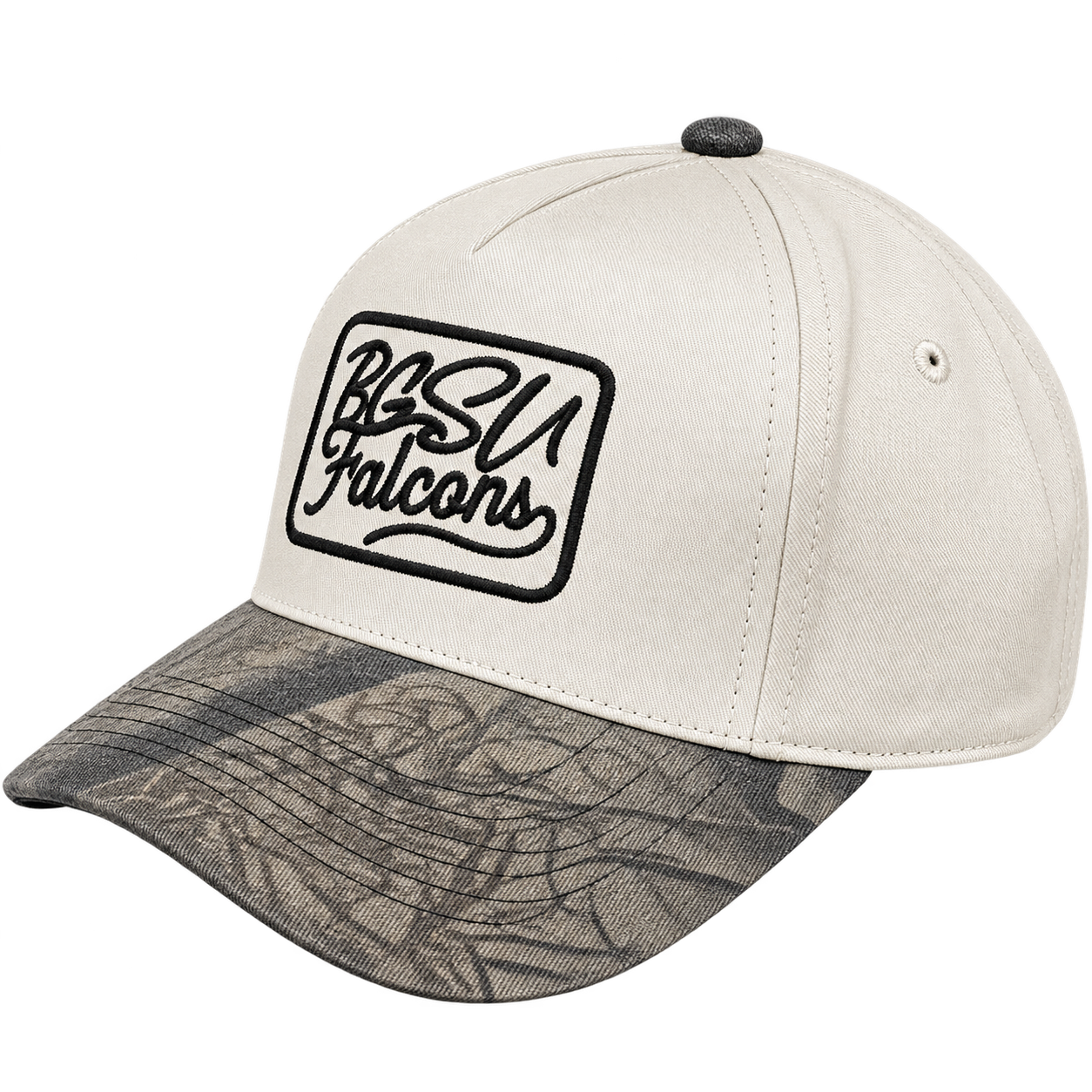 GW BSU Falcons Cream & Grey Camo Embroidered Baseball Cap
