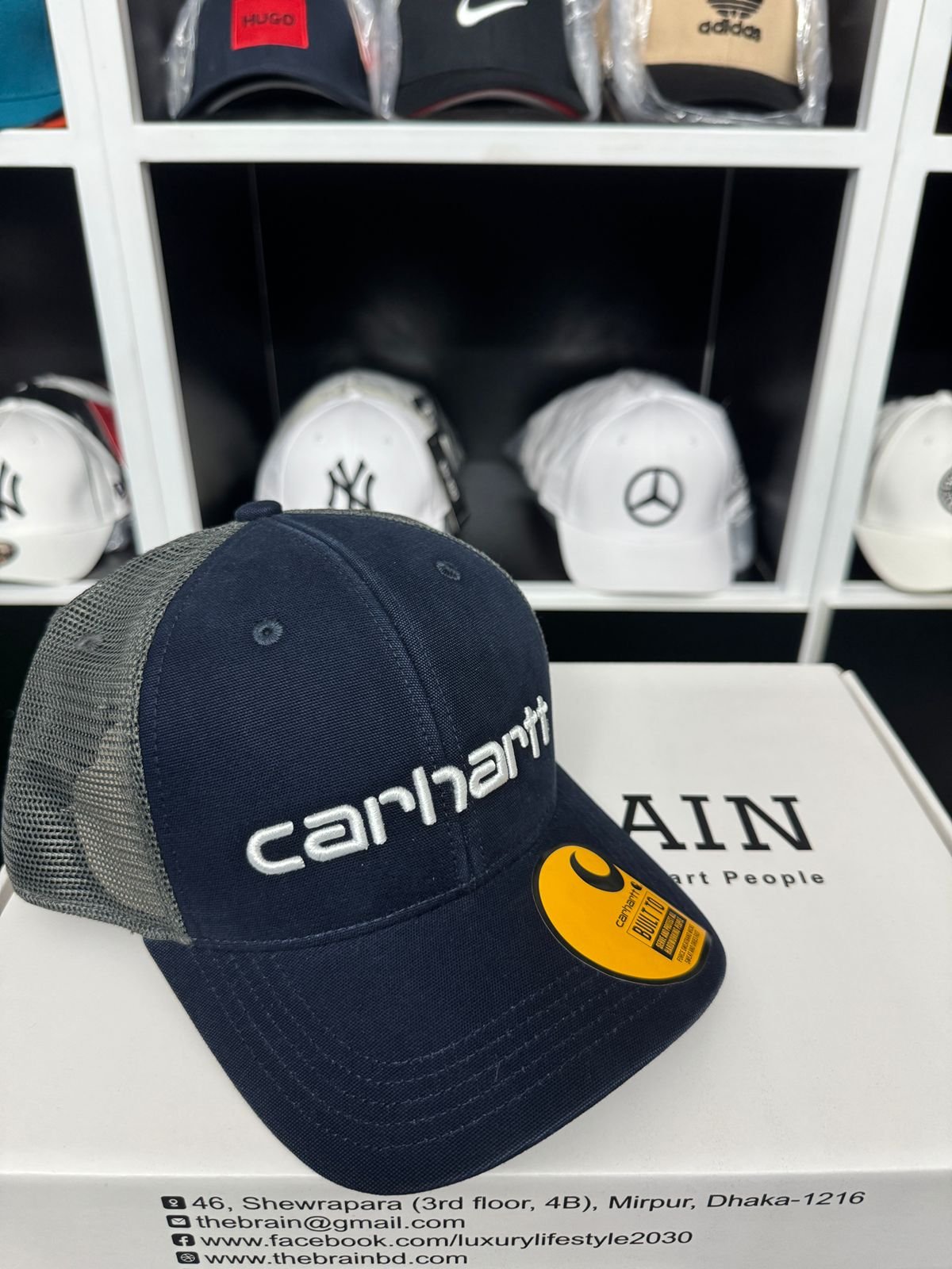 Carhartt trucker Style Navy blue With Grey Mesh view 4