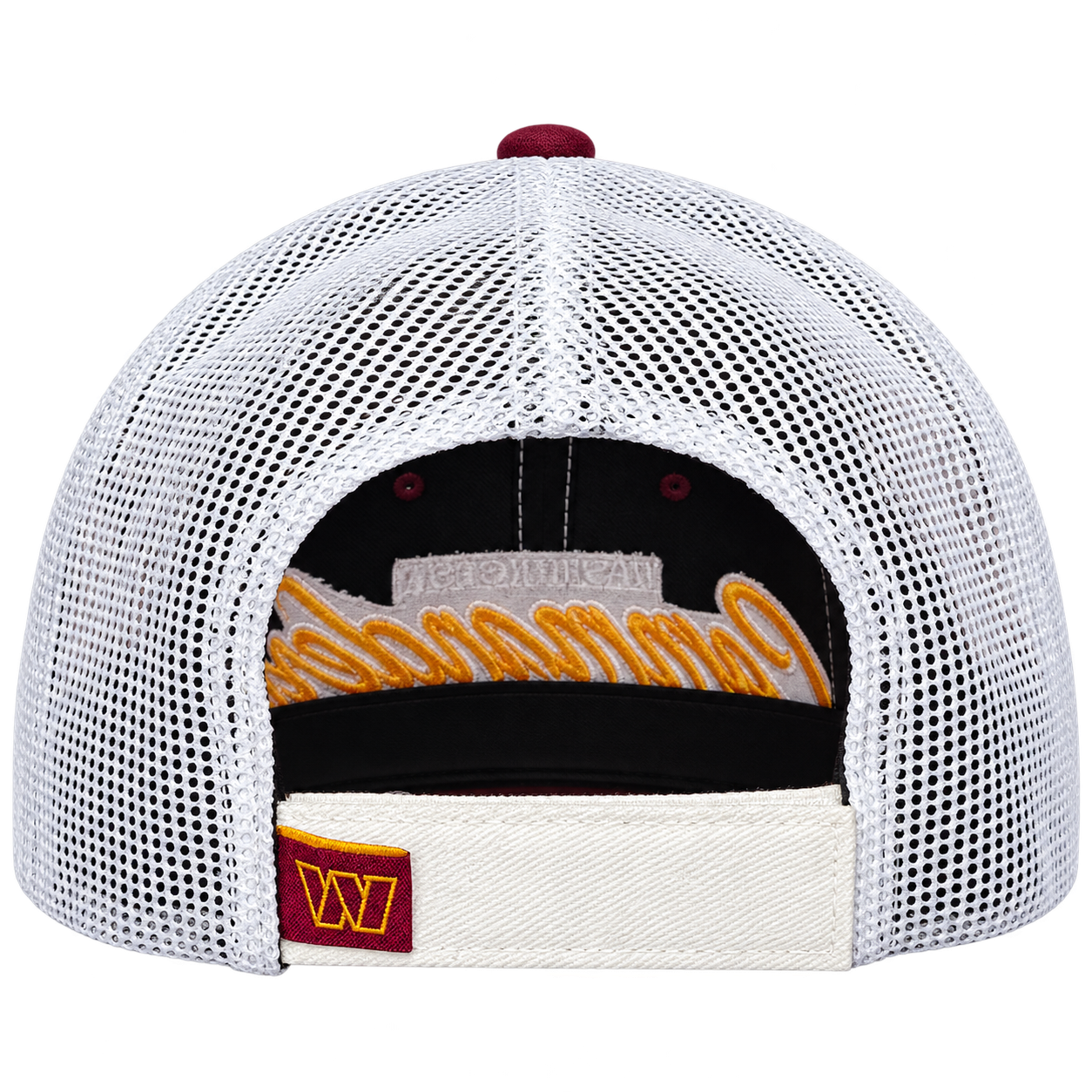 NFL Washington Commanders Burgundy Mesh Trucker Baseball Hat view 3