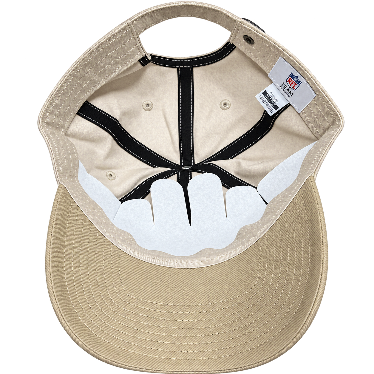 NFL Cincinnati Bengals Cream White & Khaki Beige Tiger Logo Embroidered Baseball Cap – Premium Two-Tone Streetwear view 4