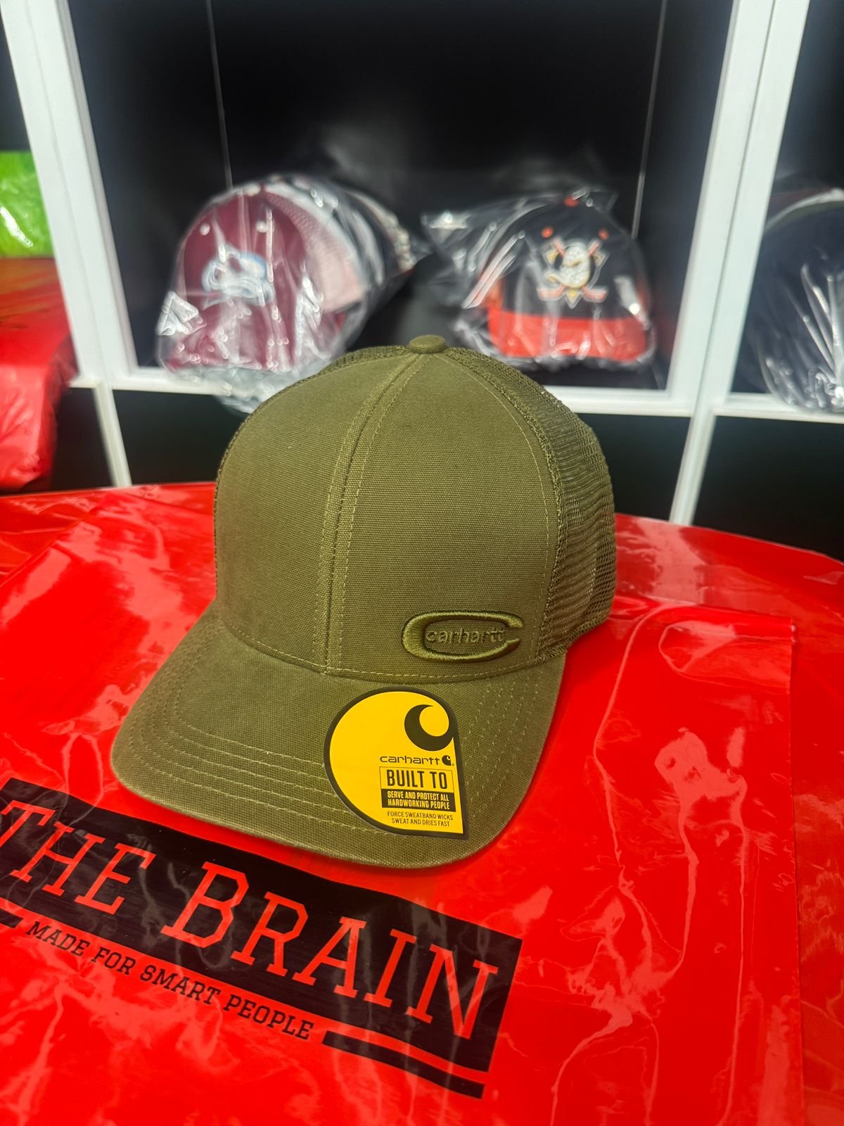Carhartt Olive Mesh Back Trucker Cap view 3