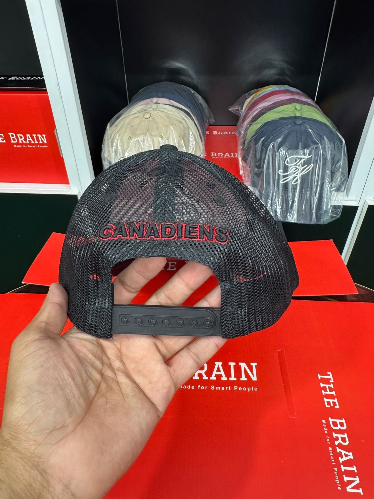 Montreal Canadiens Mesh Trucker Snapback Cap view 4