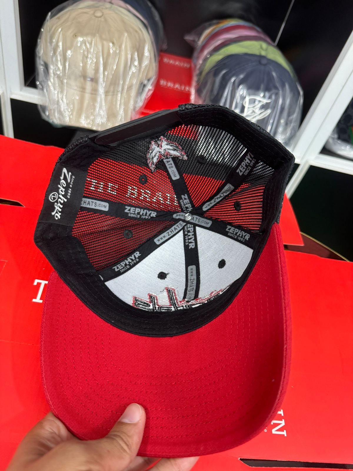Carolina Hurricanes Logo Adjustable Baseball Cap (Trucker Style) view 3