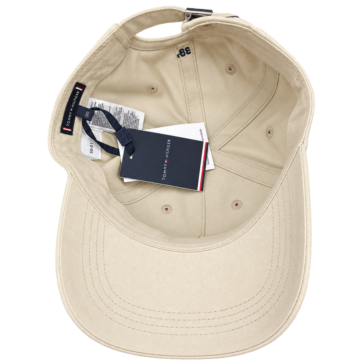 Tommy Hilfiger Off White Classic Flag Logo Baseball Cap view 4