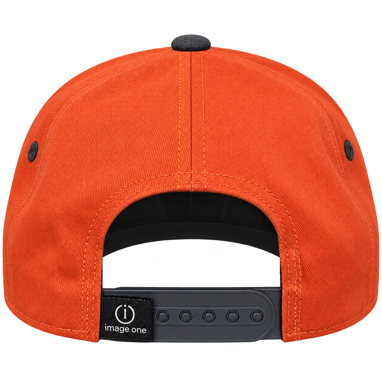 Image One Orange & Black Adjustable Snapback Cap view 4