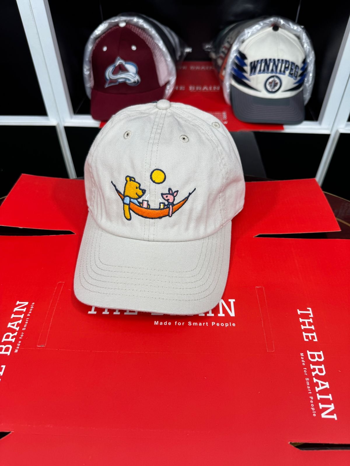 Winnie the Pooh & Piglet Hammock Embroidered Dad Cap view 2