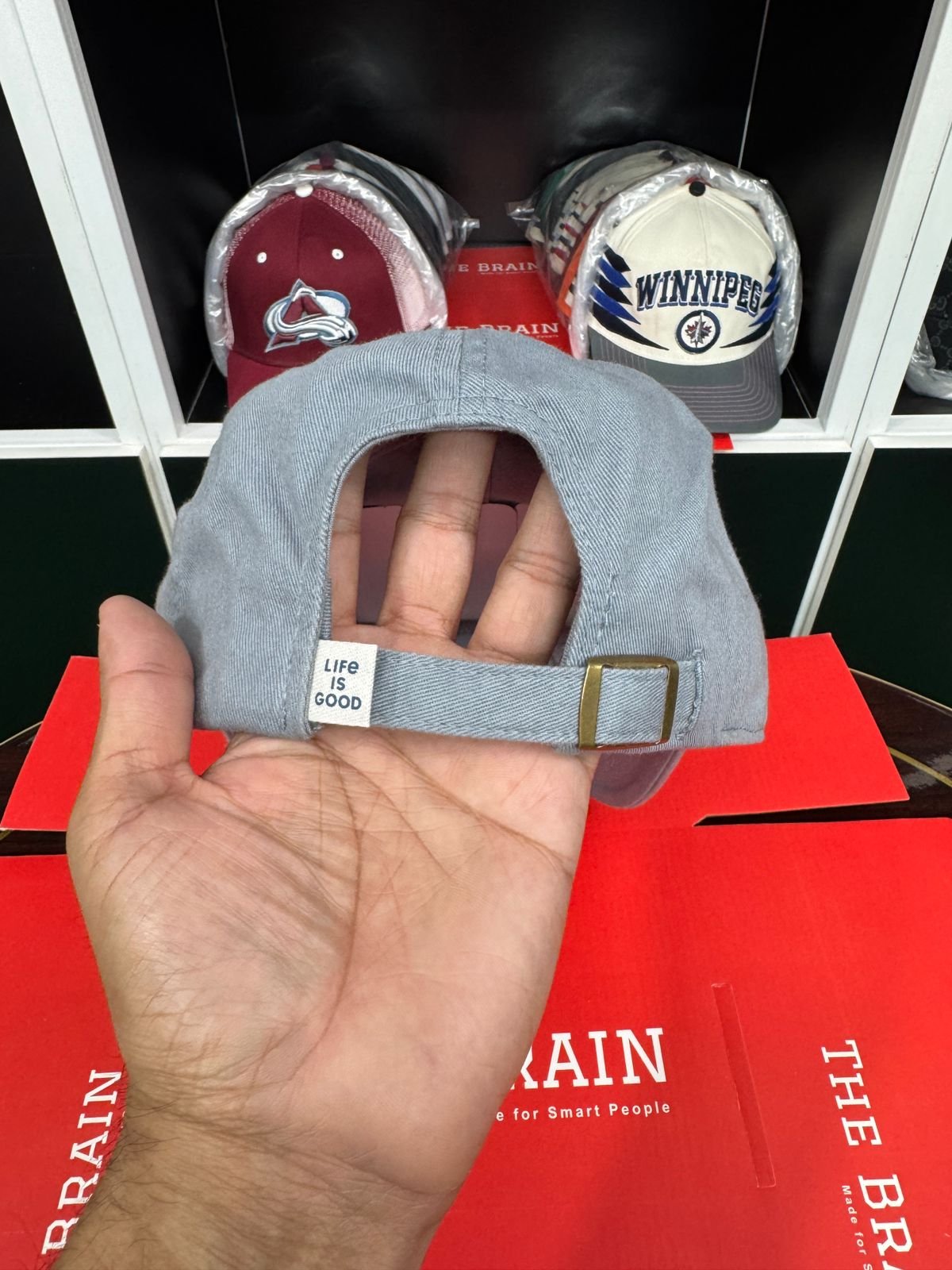 Life is Good Embroidered Dog Icon Adjustable Baseball Cap view 3
