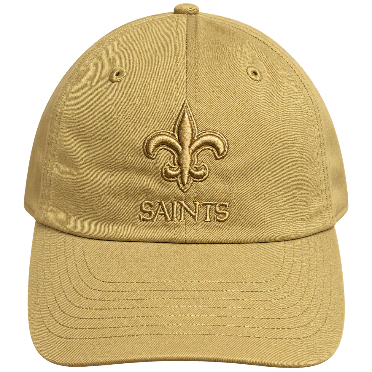 NFL New Orleans Saints Golden Khaki Tonal Embroidered Baseball Cap – Premium Sports Streetwear view 3