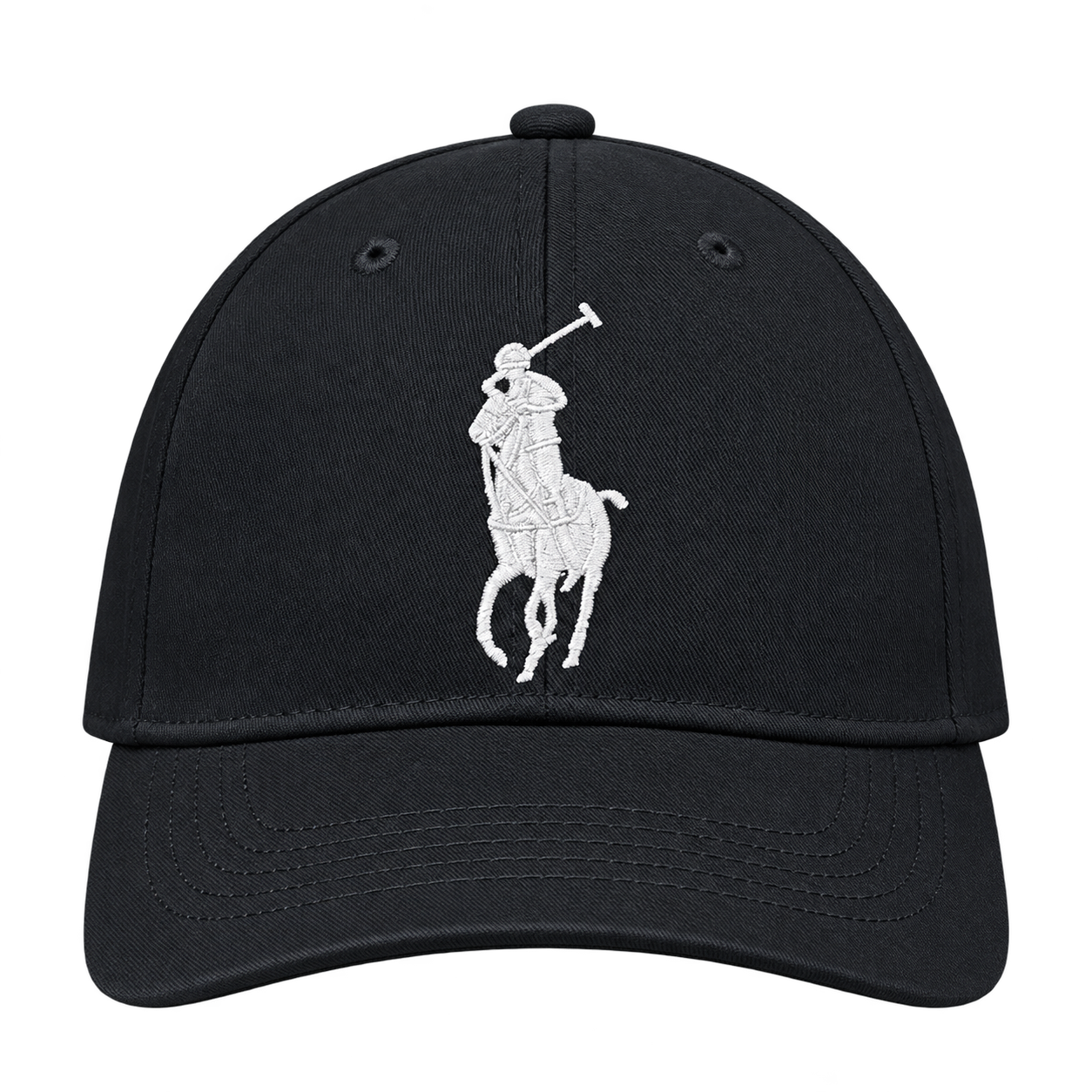 Polo Ralph Lauren Black Big Pony Embroidered Baseball Cap view 3