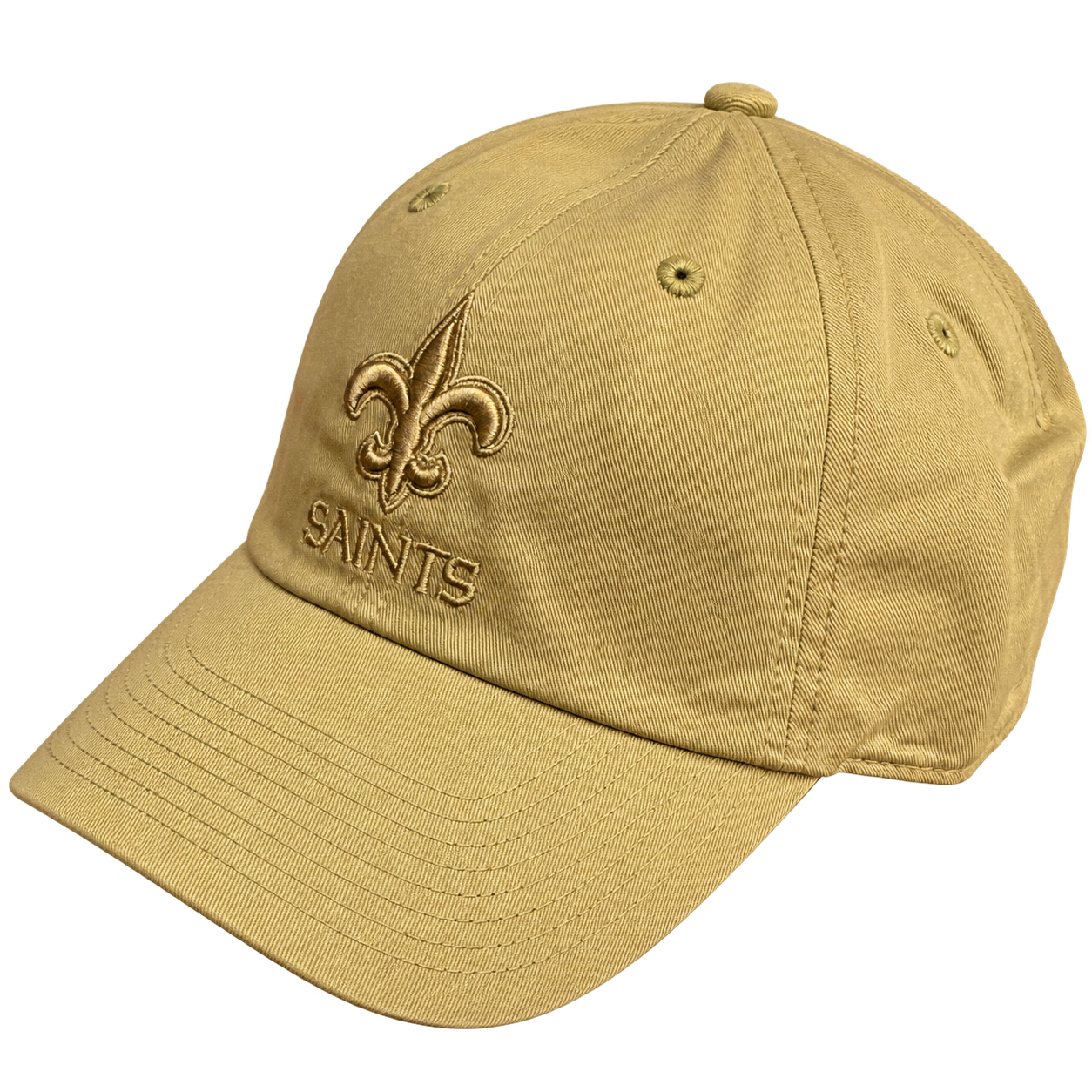 NFL New Orleans Saints Golden Khaki Tonal Embroidered Baseball Cap – Premium Sports Streetwear view 2