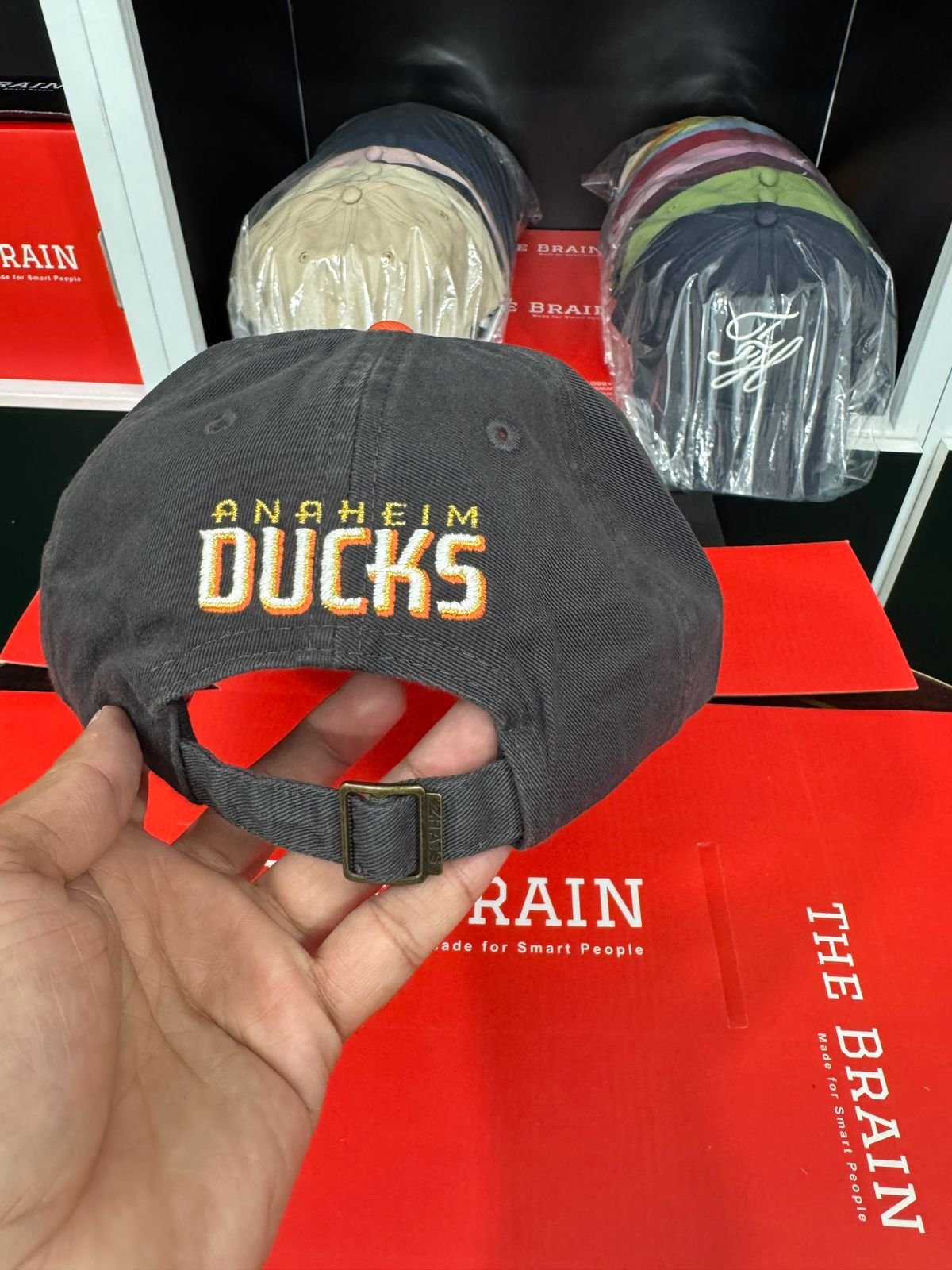 Anaheim Ducks Embroidered Strapback Baseball Cap (Adjustable) view 4
