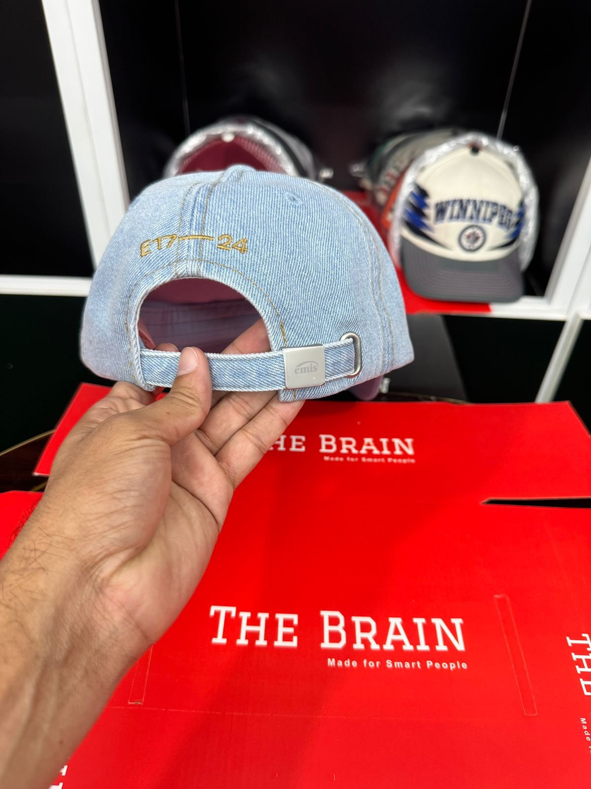 EMIS Denim Logo Cap (Adjustable Strap) view 2