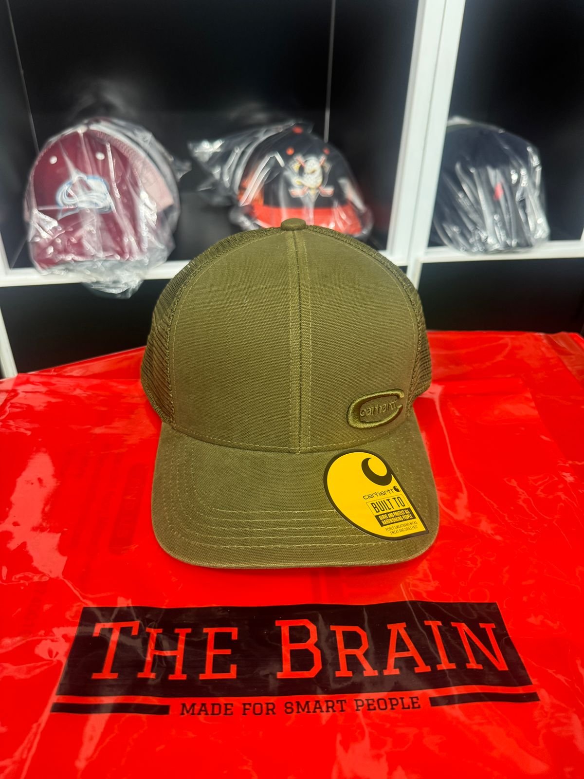 Carhartt Olive Mesh Back Trucker Cap view 2