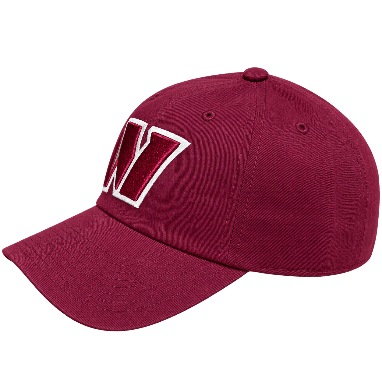 NFL Washington Commanders Burgundy Red W Embroidered Baseball Cap – Classic Sports Streetwear view 2