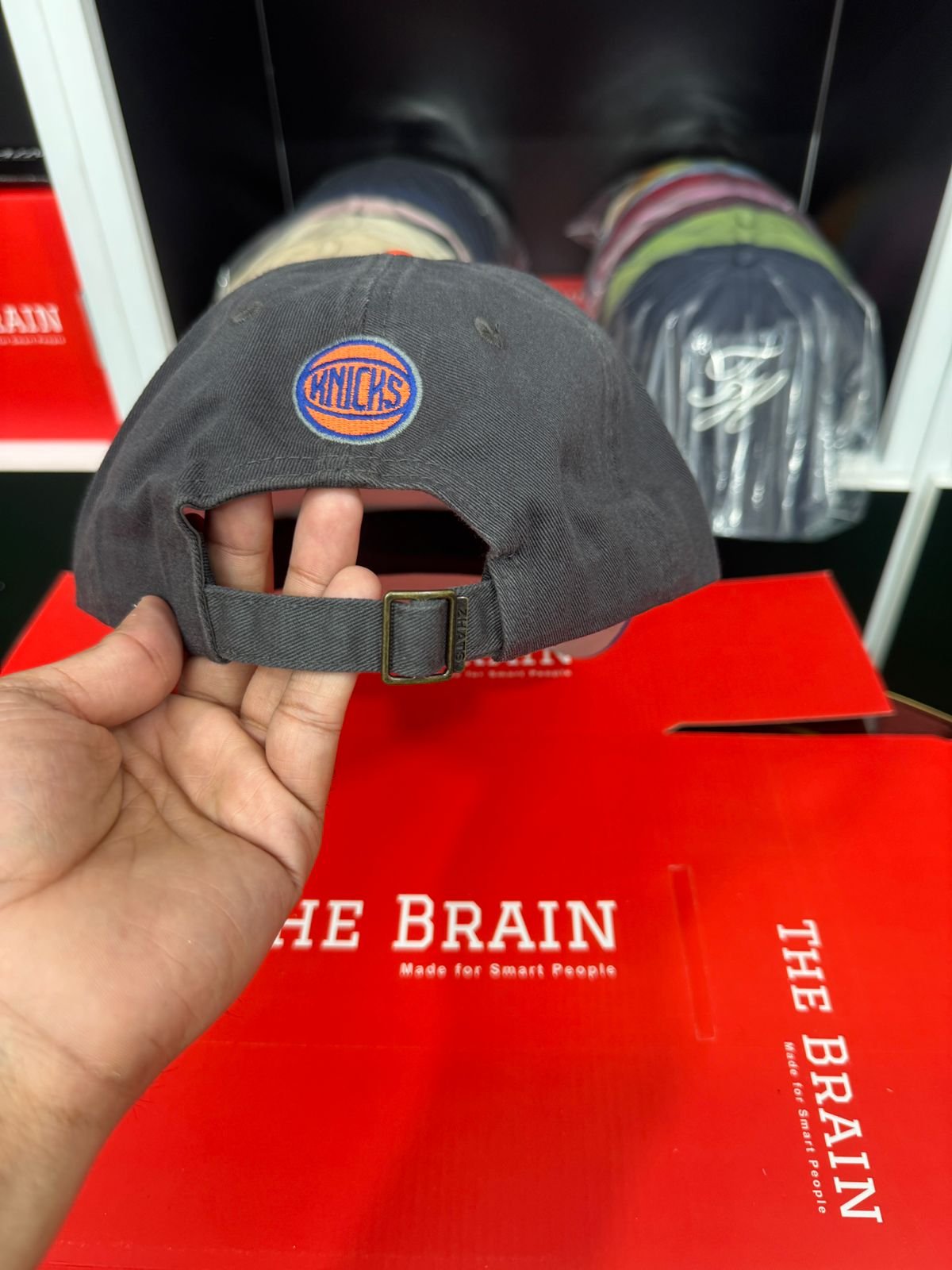 New York Knicks Embroidered Strapback Baseball Cap view 2
