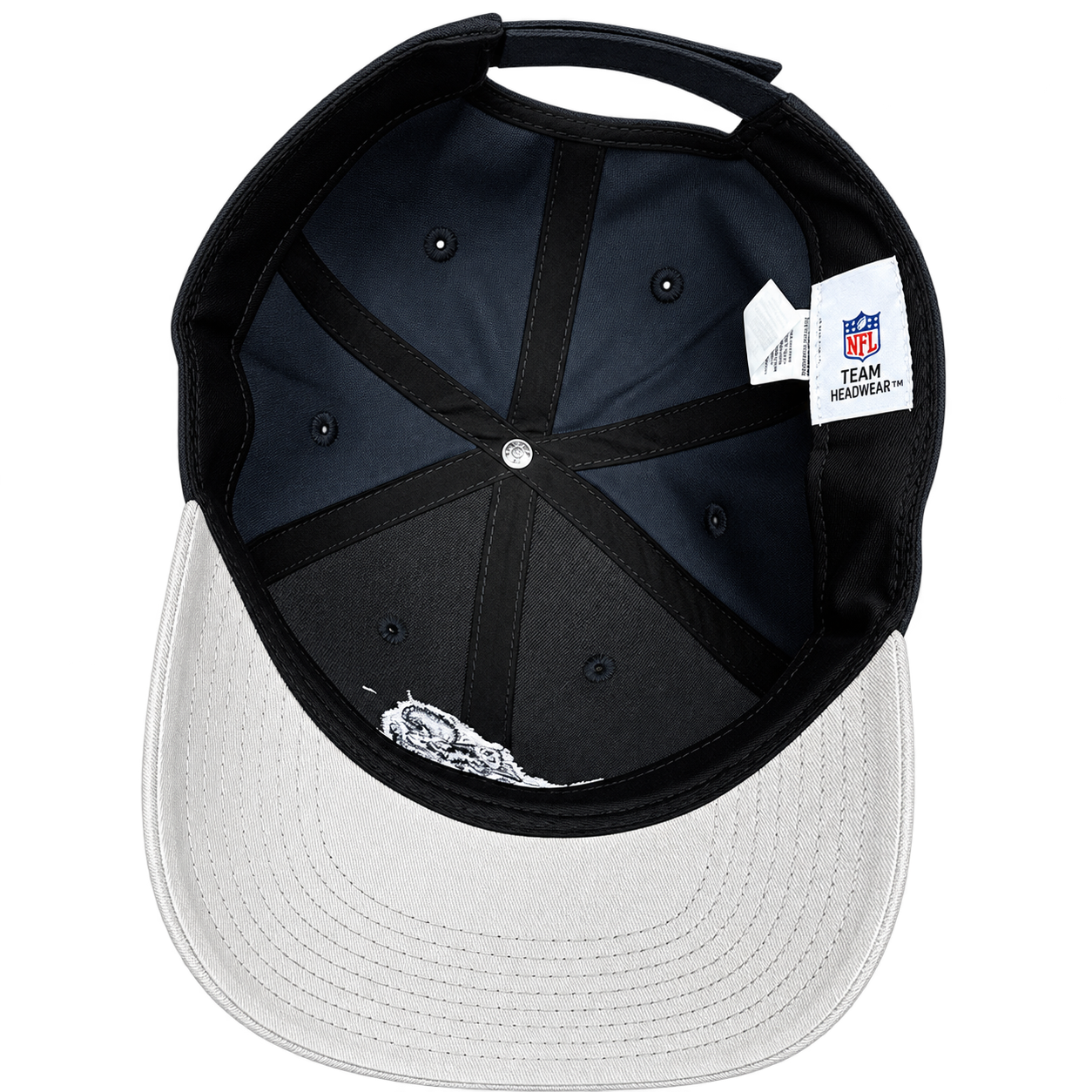 NFL Dallas Cowboys Navy Blue & Light Grey Retro Cowboy Embroidered Baseball Cap – Vintage Two-Tone Streetwear view 4
