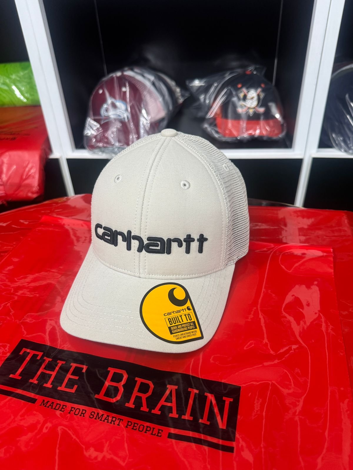 Carhartt Light Grey Mesh Back Trucker Cap view 5