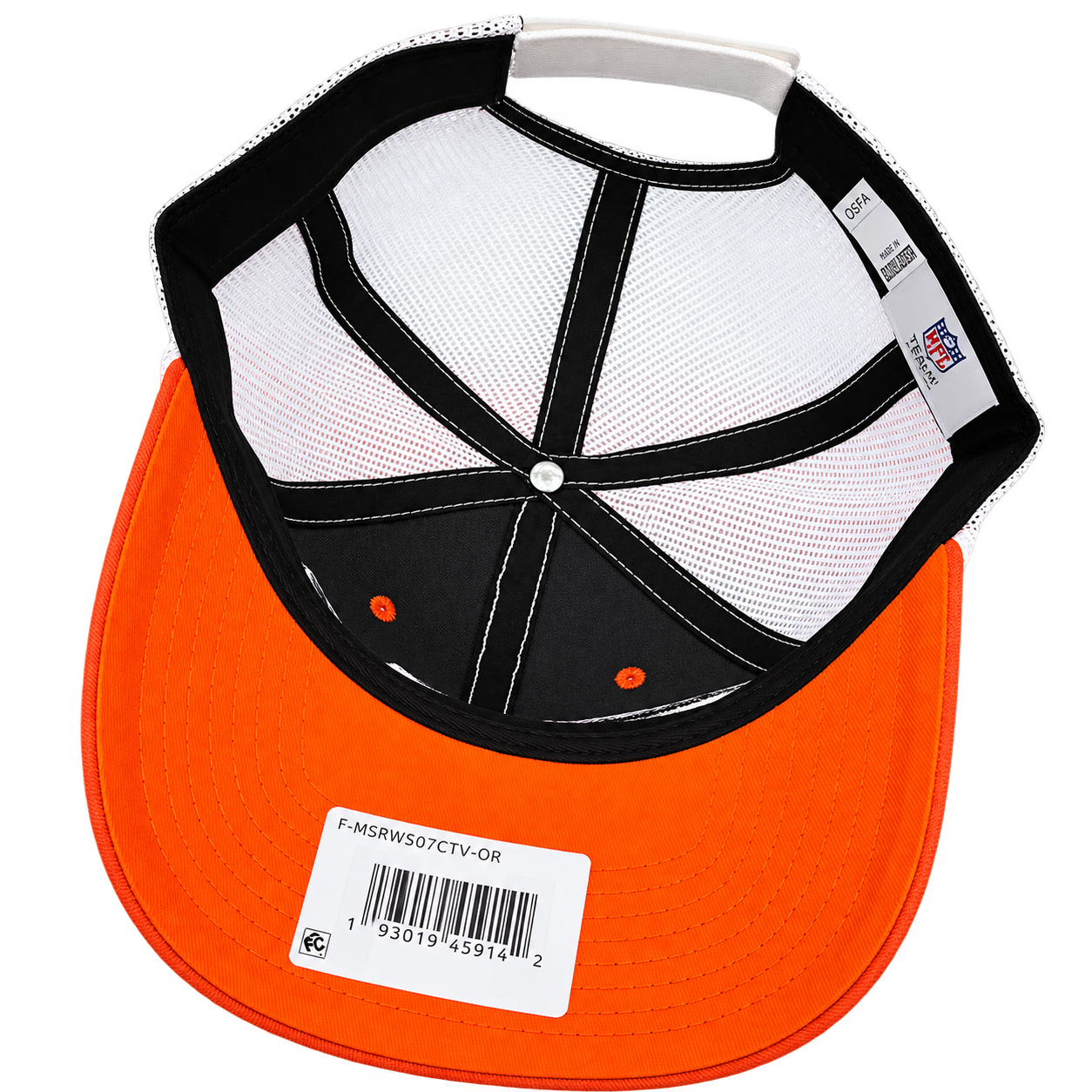 NFL Cincinnati Bengals Mesh Trucker Cap – Premium Embroidered Rope Baseball Hat view 3