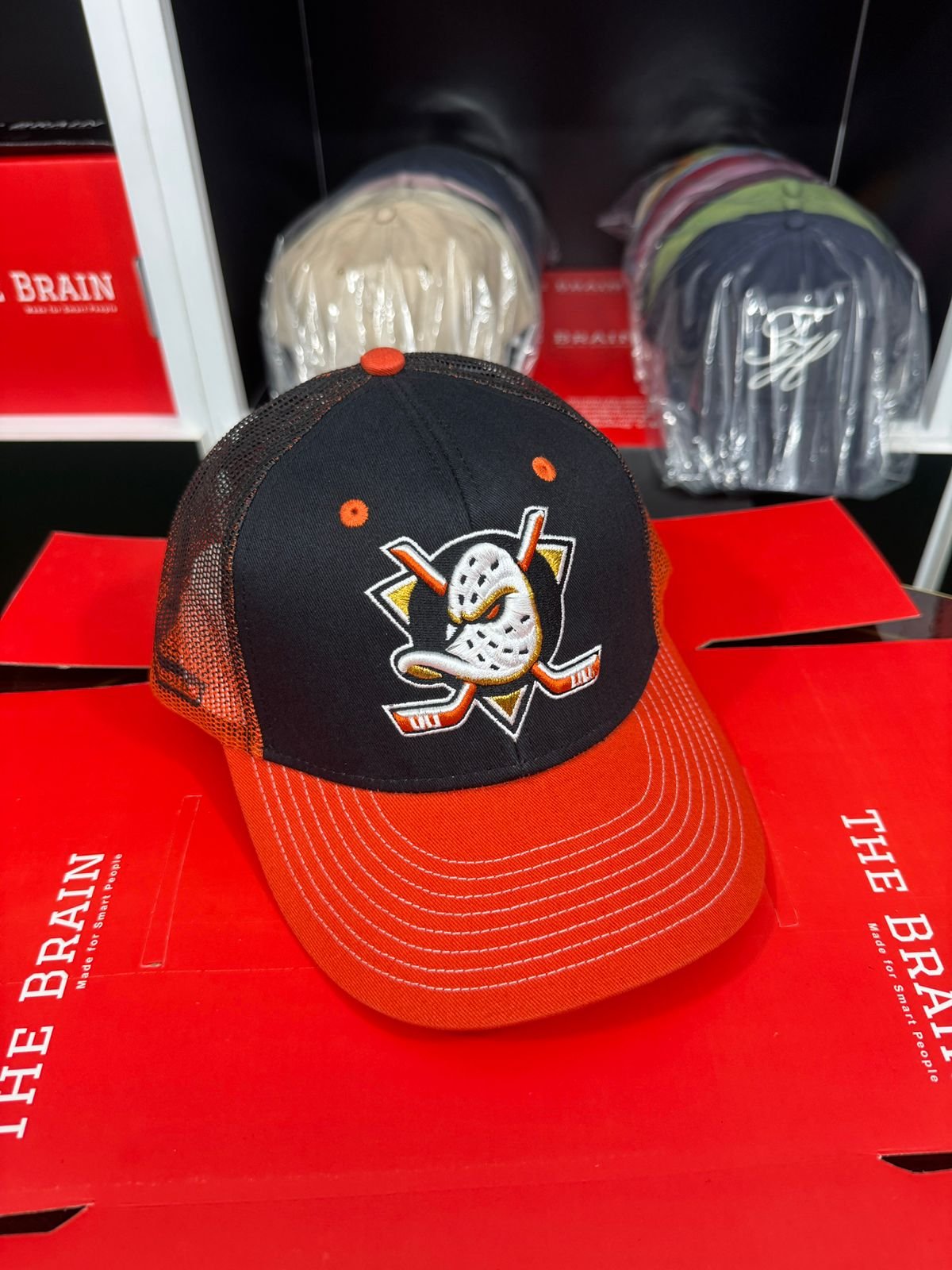 Anaheim Ducks Mesh Back Trucker Cap (Snapback) view 3
