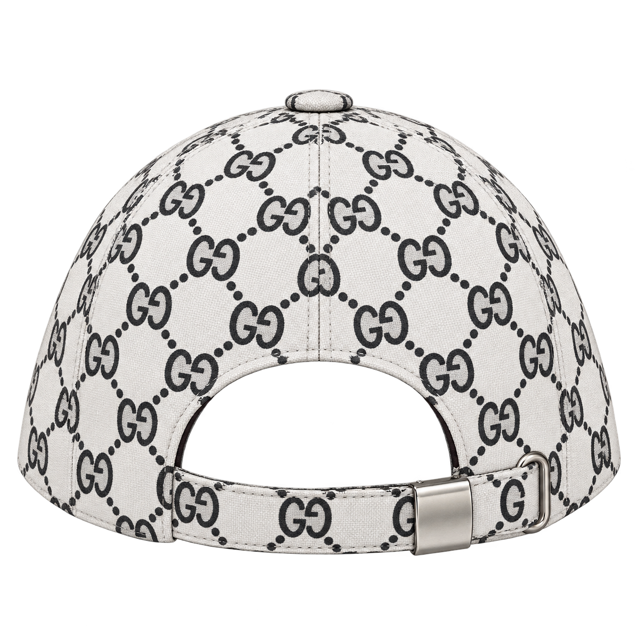 GC Monogram White & Black Adjustable Baseball Cap view 2