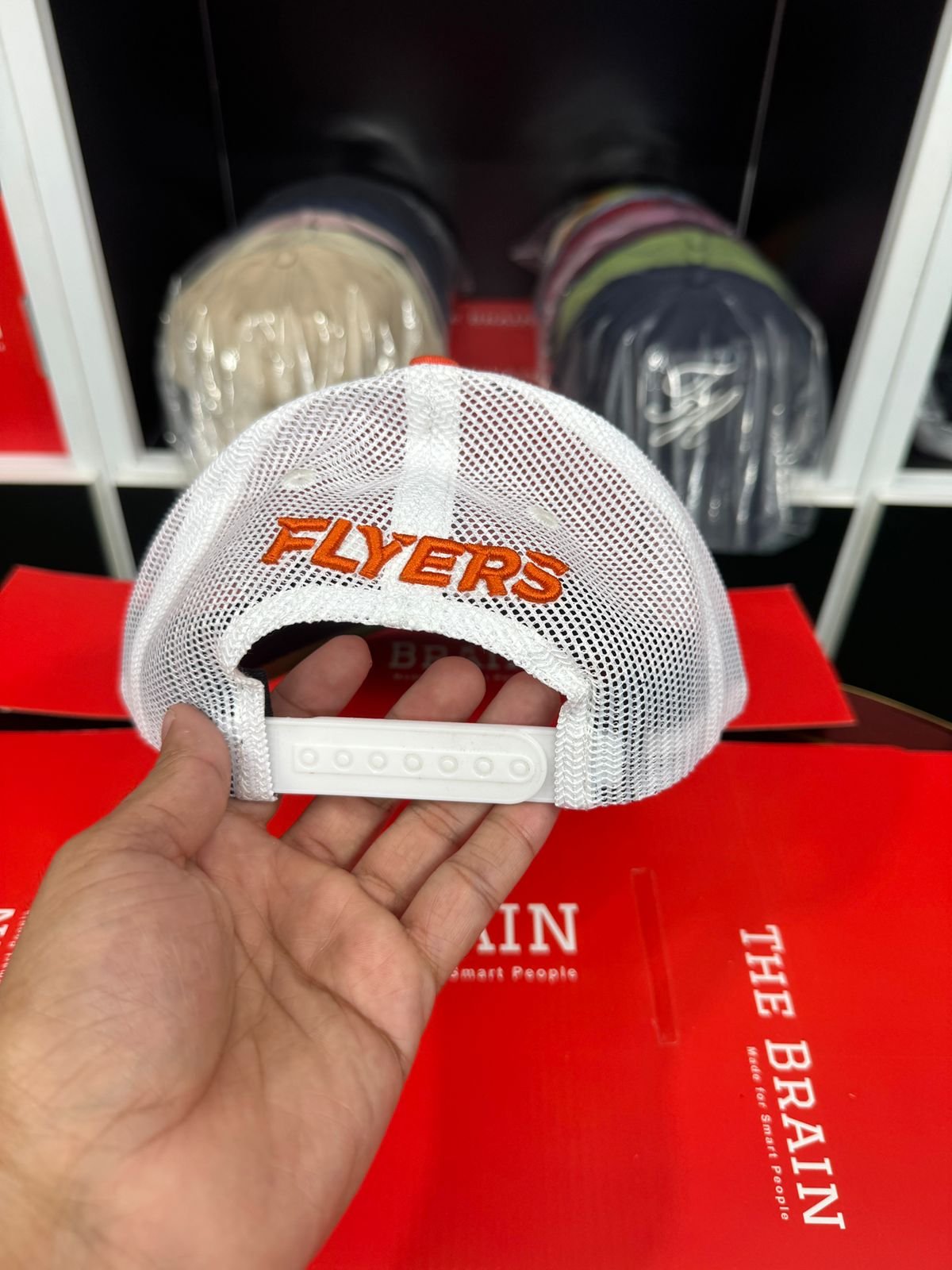 Flyers Logo Trucker Cap (Mesh Snapback) view 4