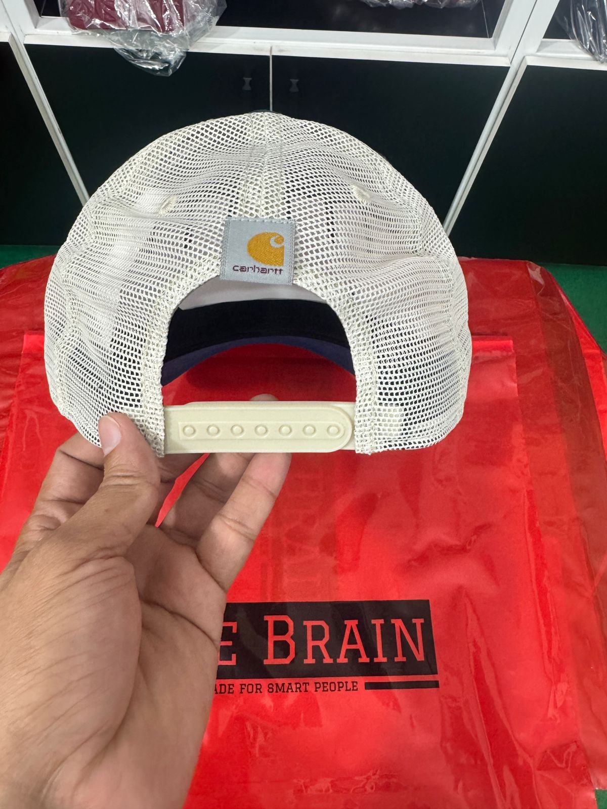 Carhartt Light Grey Mesh Back Trucker Cap view 3