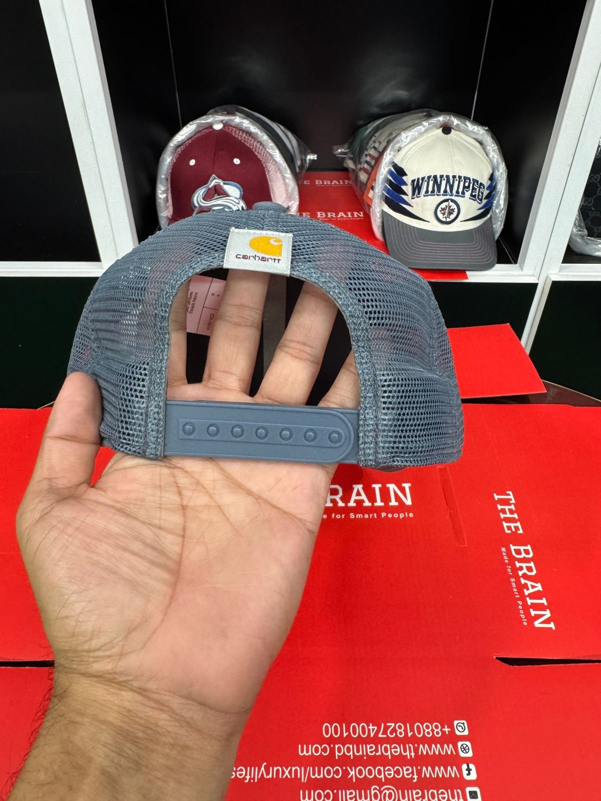 Carhartt Canvas Mesh-Back Snapback Cap (Embossed) view 2