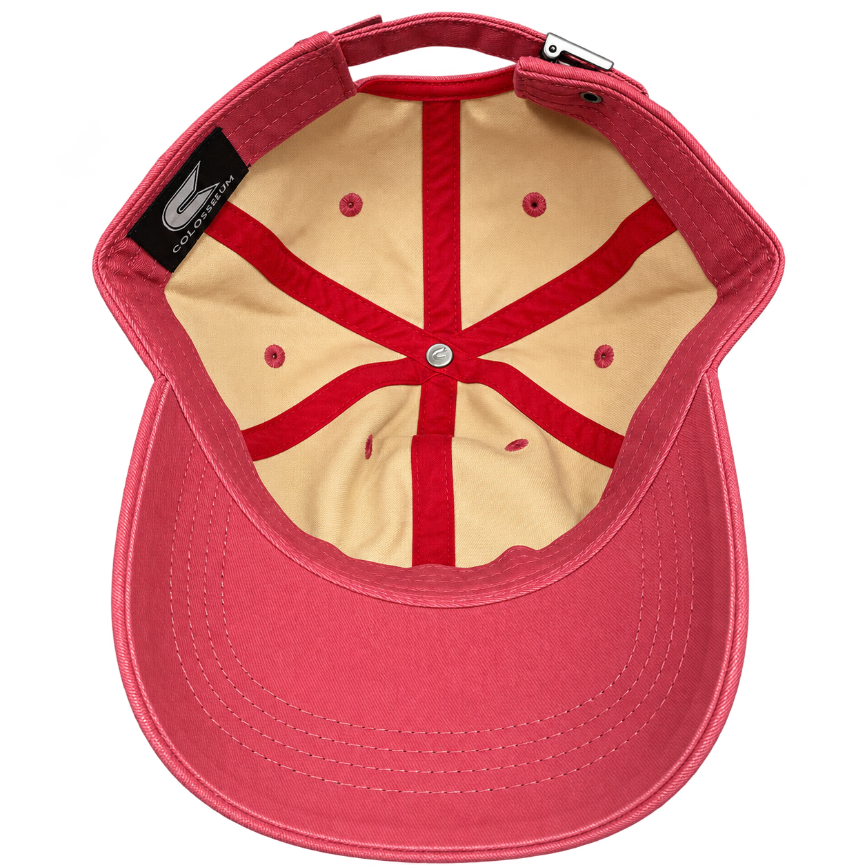 Colosseum Classic Plain Rose Red Baseball Cap view 3
