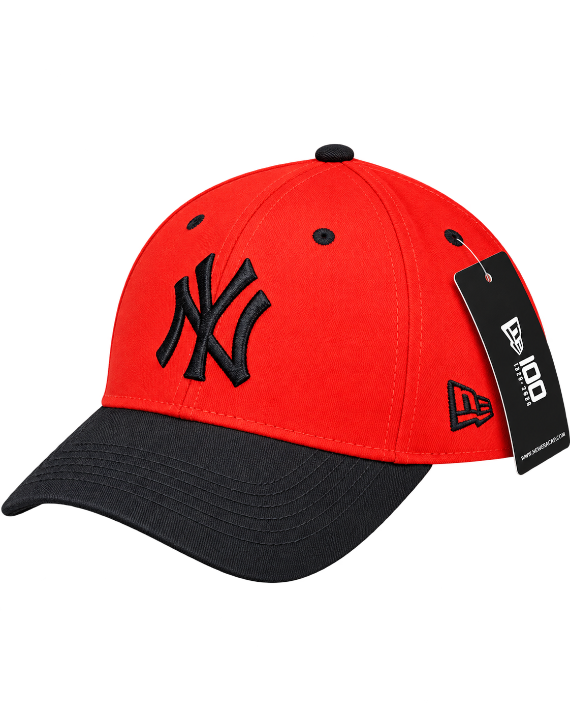 New Era NY Yankees Red & Black Embroidered Baseball Cap view 2