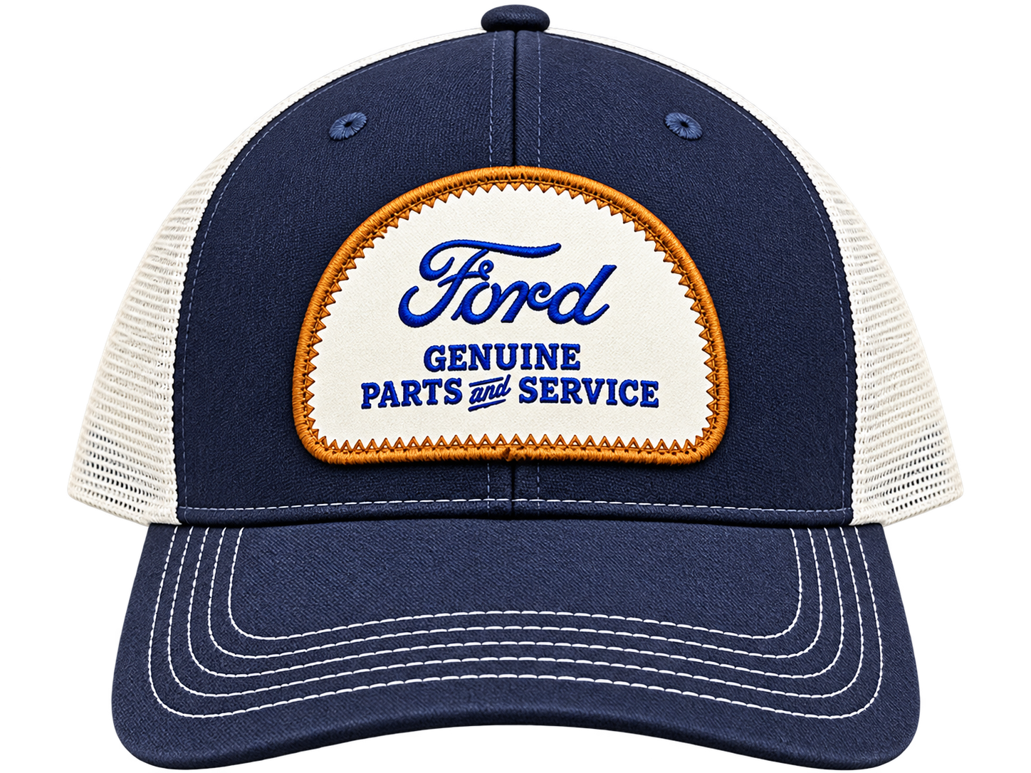 Carhartt Ford Genuine Parts & Service Trucker Cap – Navy Blue & Cream view 5