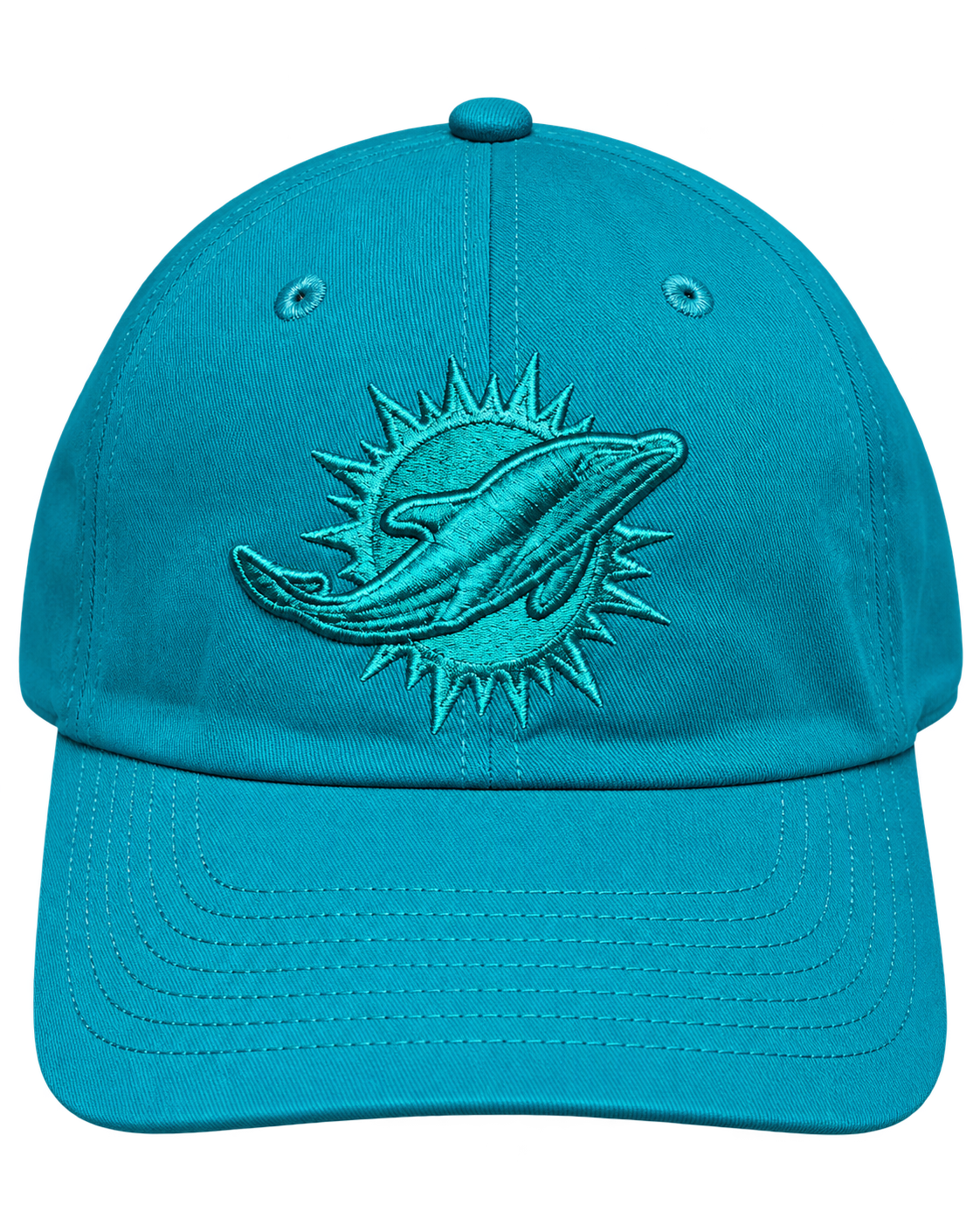NFL Miami Dolphins Aqua Teal Tonal Embroidered Baseball Cap – Premium Monochrome Sports Streetwear view 5