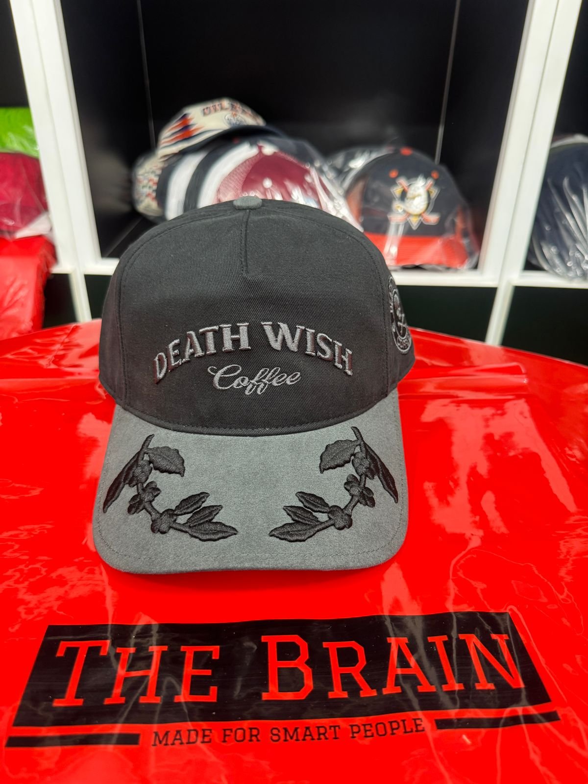 Death Wish Coffee Embroidered Cap (Black/Grey) view 2