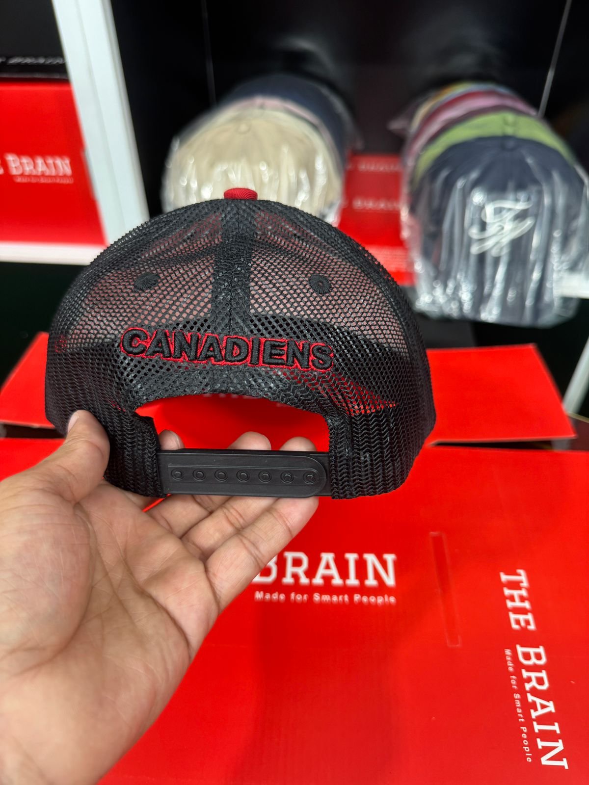 Canadiens Trucker Snapback Cap (Mesh Back) view 3