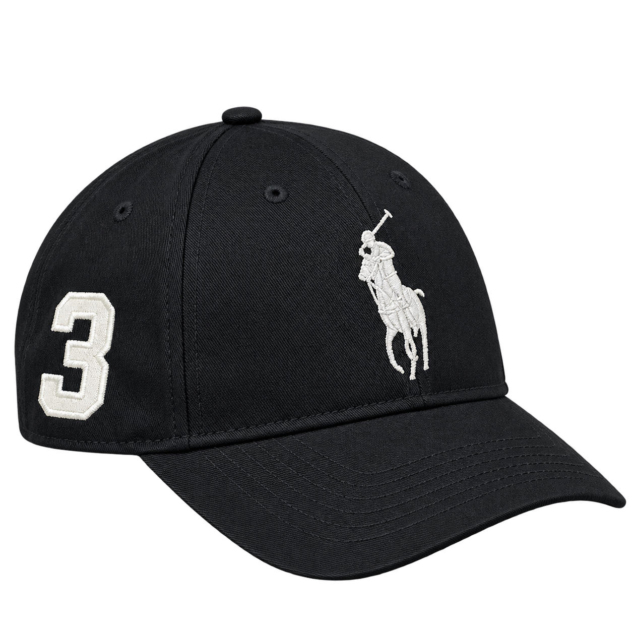 Polo Ralph Lauren Black Big Pony Embroidered Baseball Cap view 2