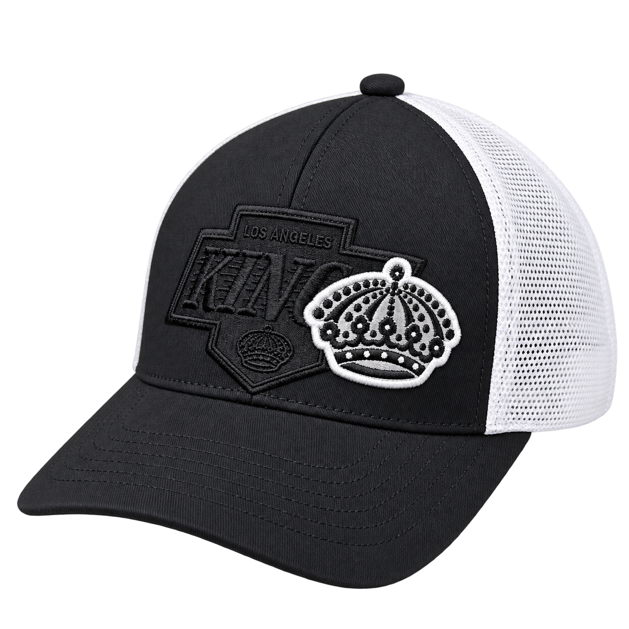Los Angeles Kings Mesh Trucker Snapback Cap (KINGS Embroidered)