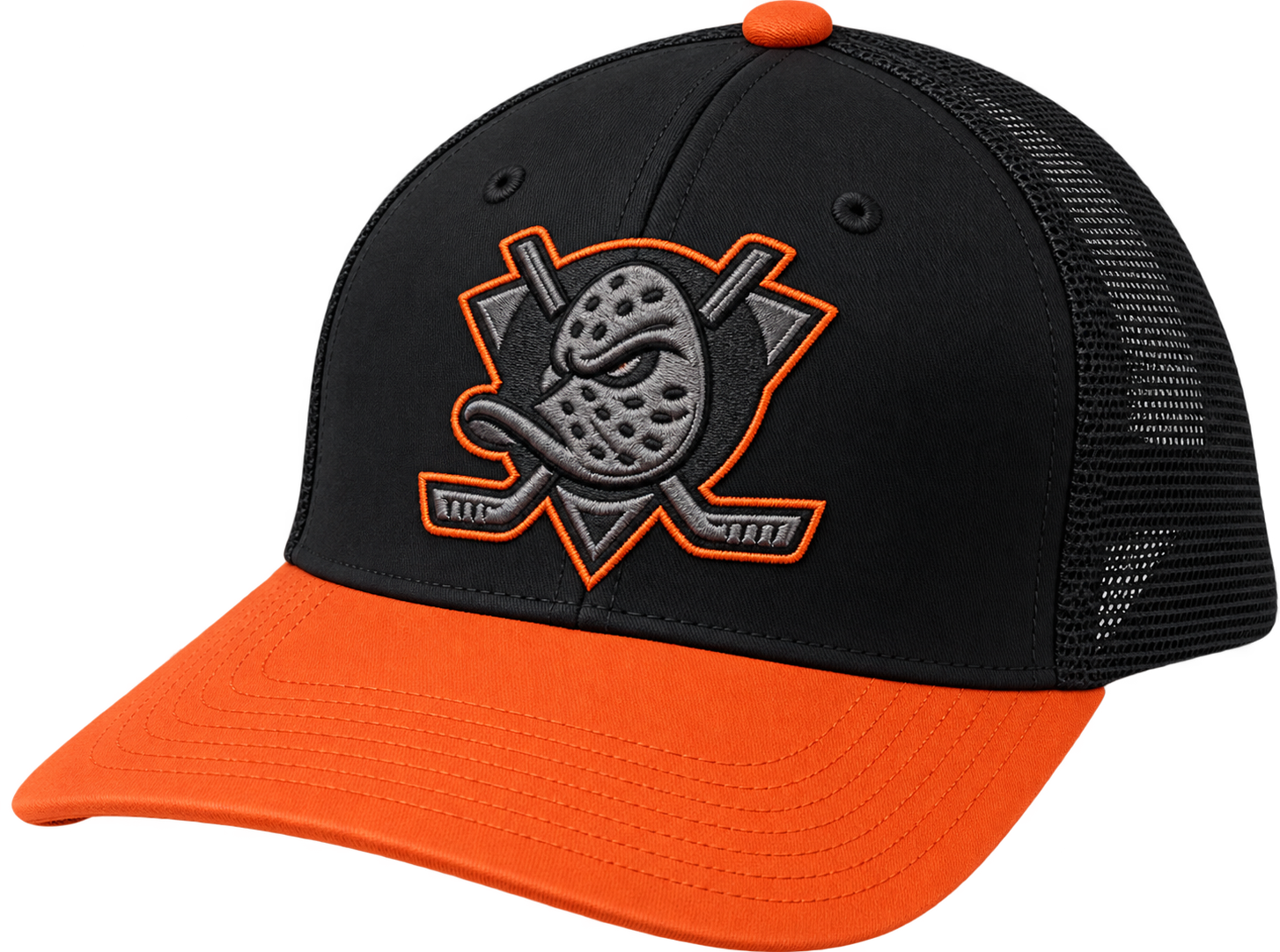 Canadiens Black x Orrange Trucker Snapback Cap (Mesh Back)