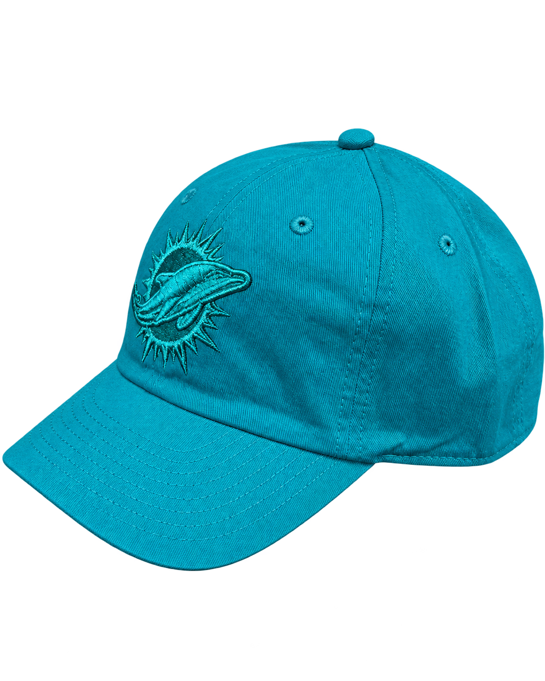 NFL Miami Dolphins Aqua Teal Tonal Embroidered Baseball Cap – Premium Monochrome Sports Streetwear