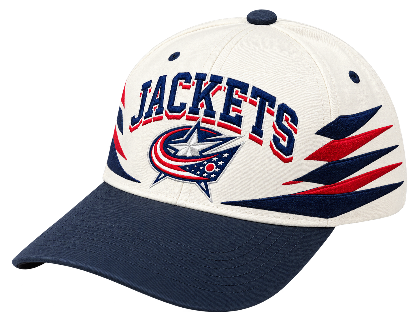 Columbus Blue Jackets “JACKETS” Embroidered Snapback Cap