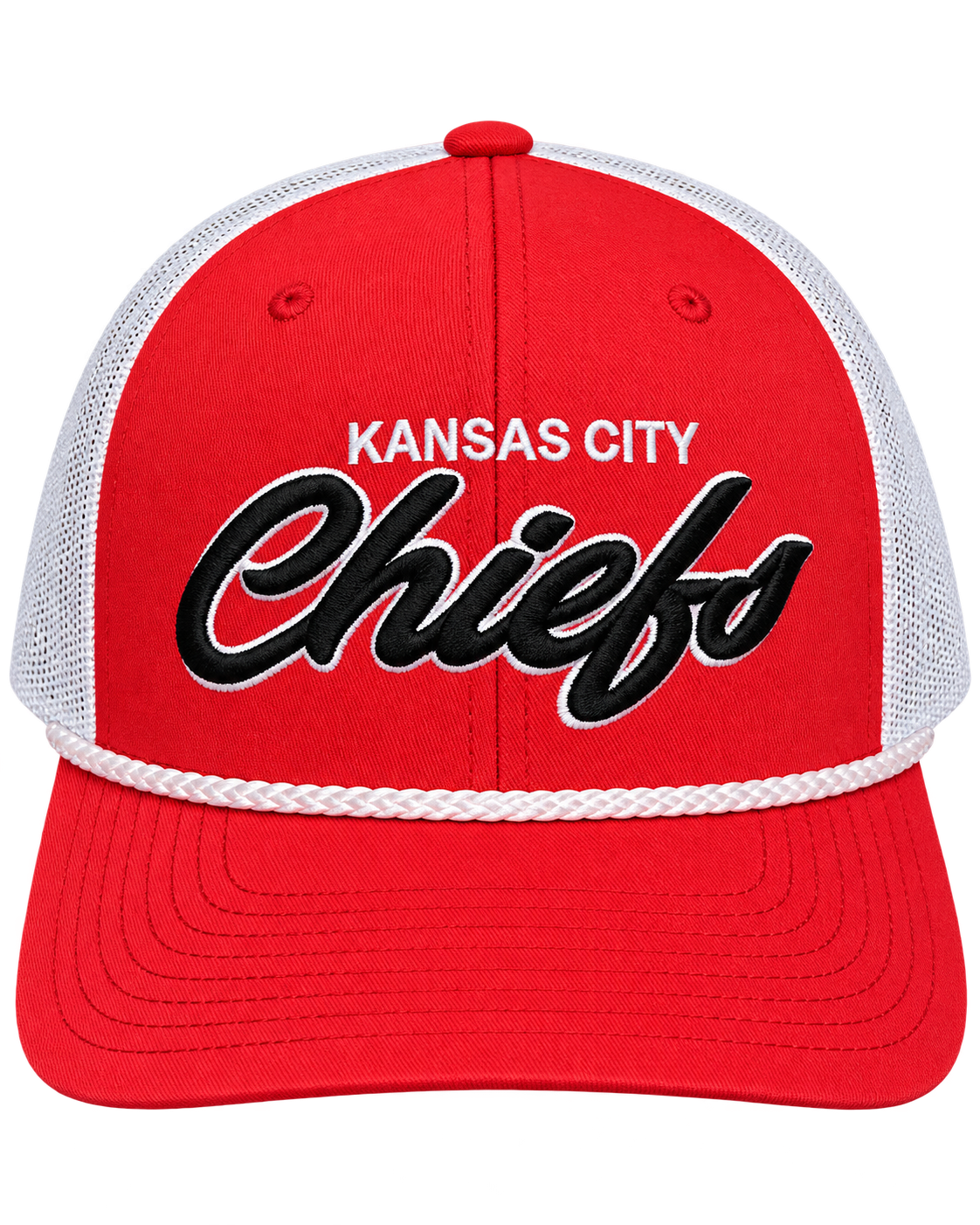NFL Kansas City Chiefs Mesh Trucker Cap – Premium Embroidered Rope Baseball Hat