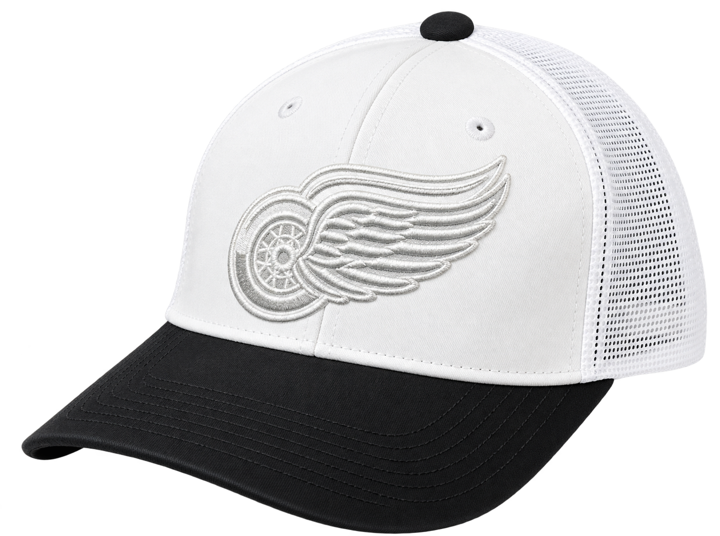 Detroit Red Wings Embroidered Trucker Cap (Mesh Snapback)