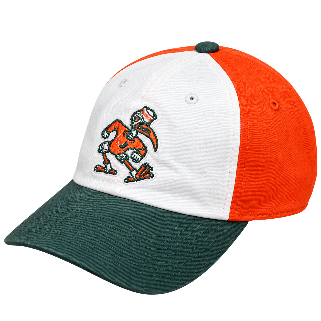 Miami Hurricanes Ibis Mascot Colorblock Baseball Cap