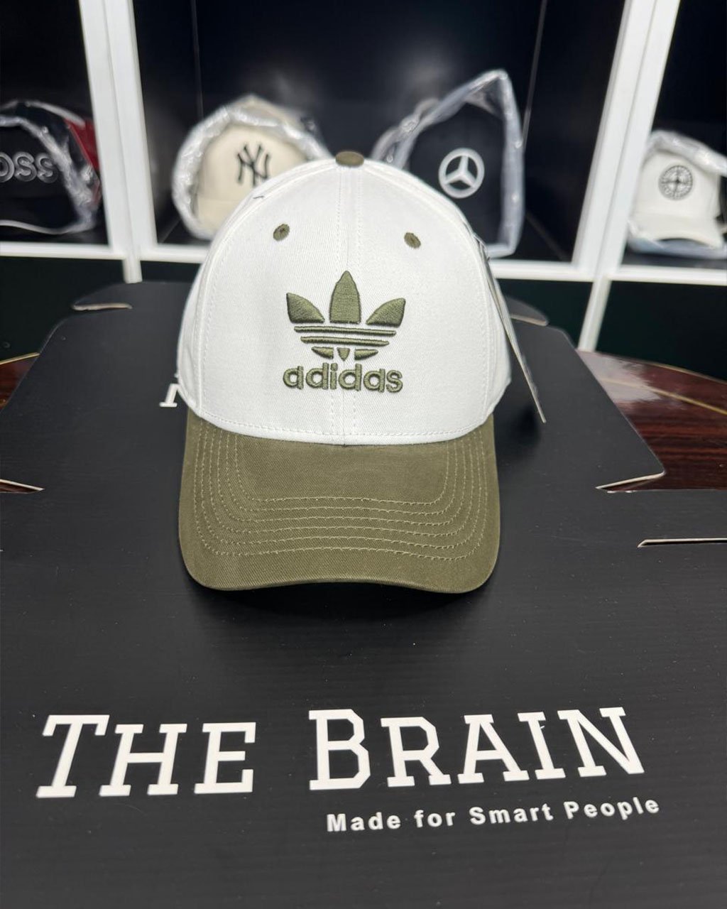 Adidas Contrast (White & Olive) view 4
